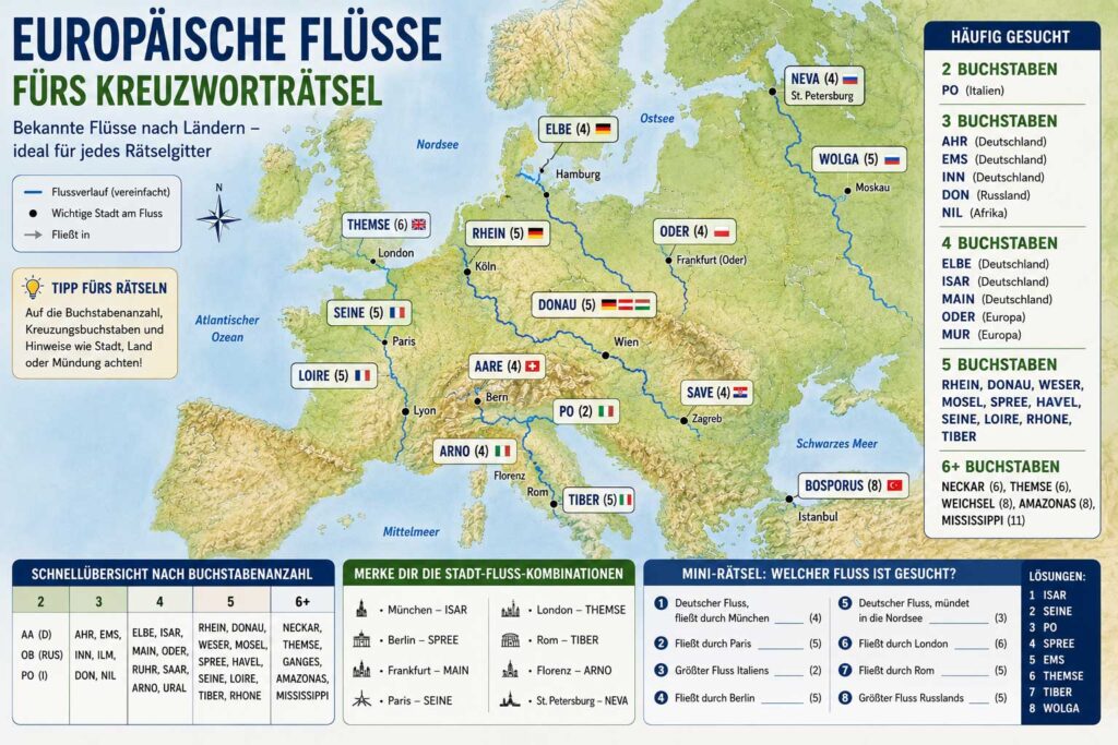 europaeische-fluesse-furs-kreuzwortraetsel